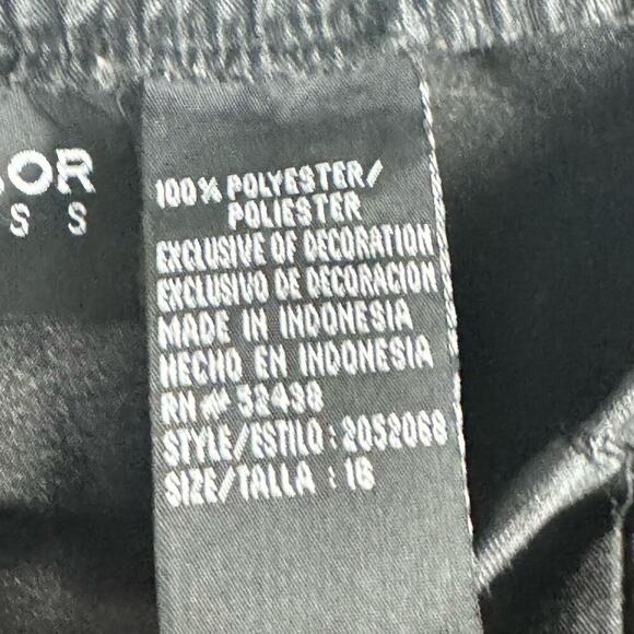 Sag Harbor Palm Tree Embroidered Cropped Linen Look Polyester Pants Womens Sz 16 - Picture 9 of 9